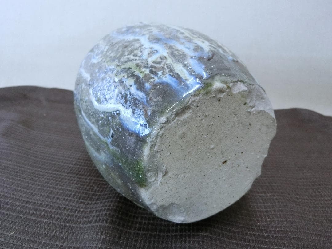 見応えします！【小壺　釉の変化堪能を　鑑賞　釉の景色流れ　窯変　骨董】インテリア