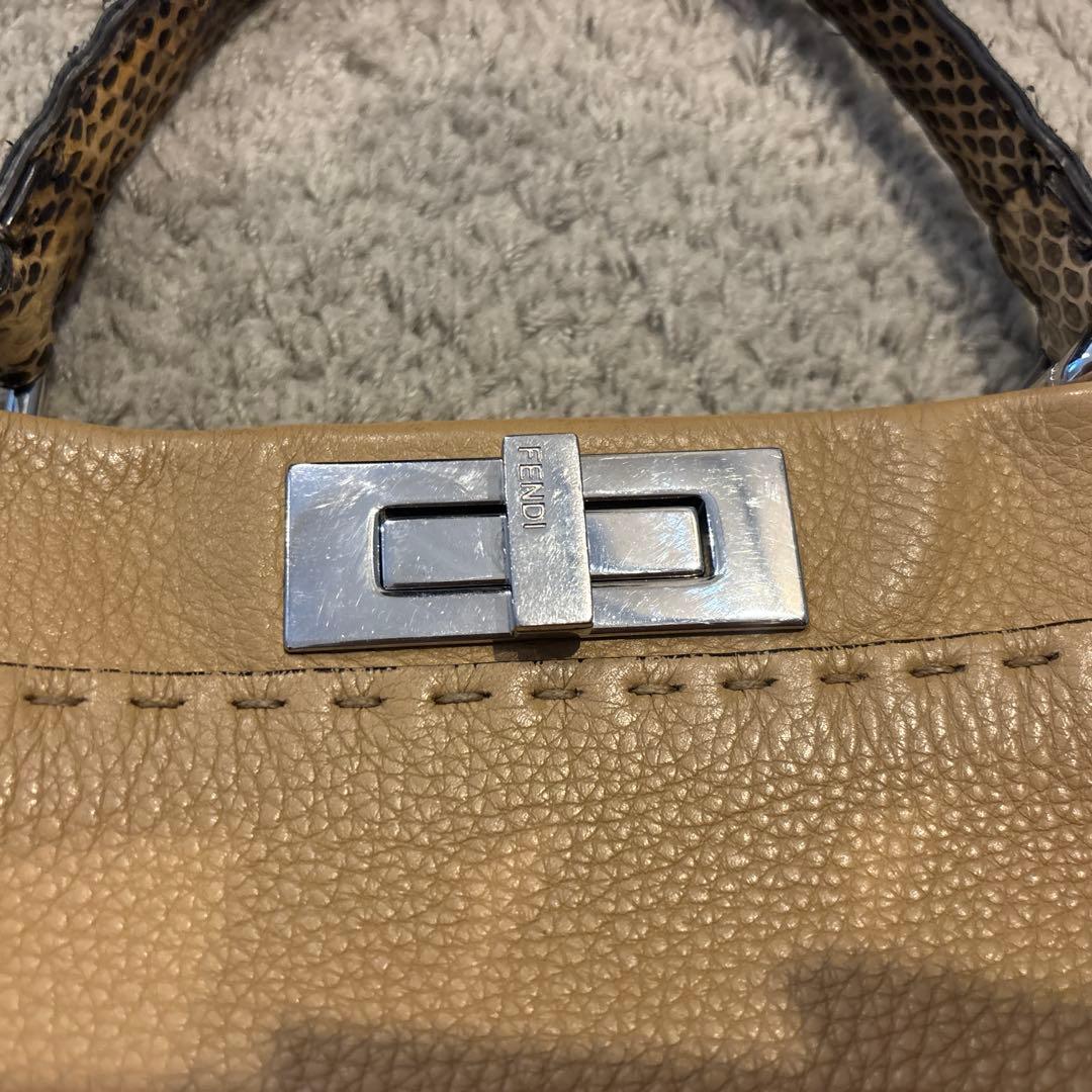 FENDI フェンディ 2WAY ピーカブー ハンドバッグ カーフ【中古】