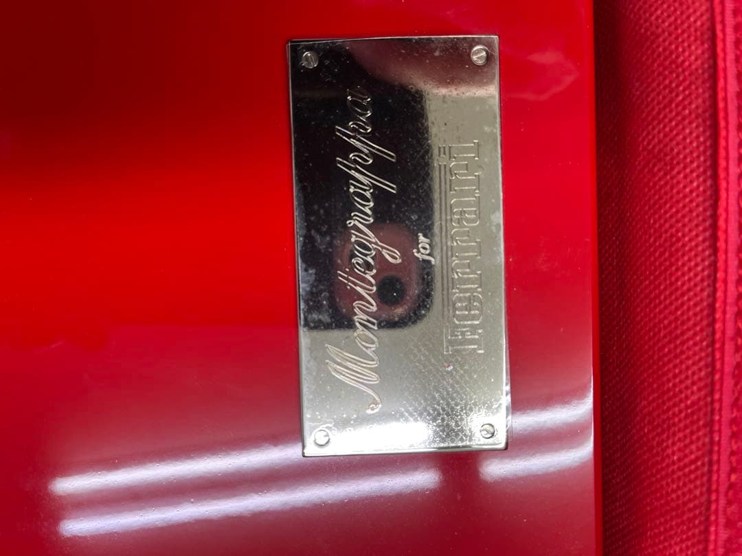 フェラーリ 赤いボールペン 専用ケース付き シルバー 925 筆記具