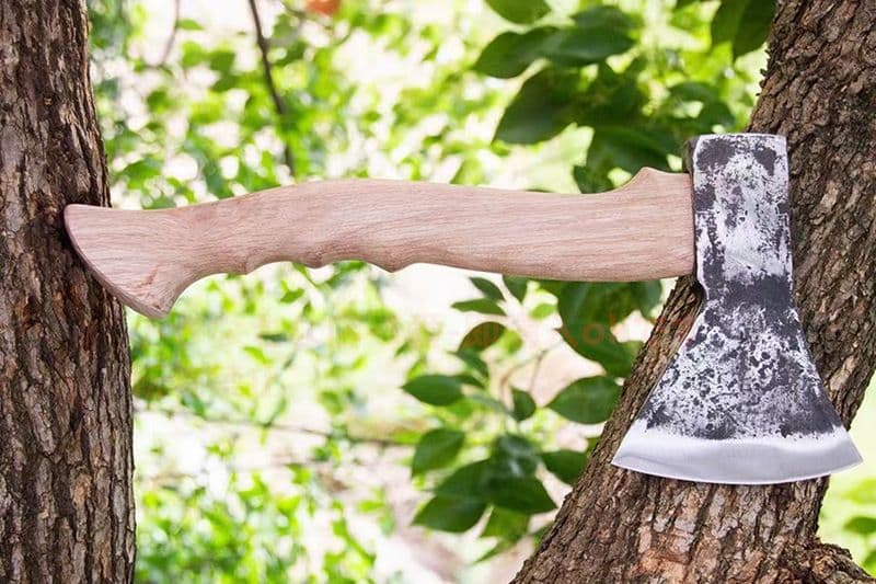 04276万軍-トマホーク-高炭素鋼 古兵器　刀装具　日本刀　模造刀 狩猟 斧