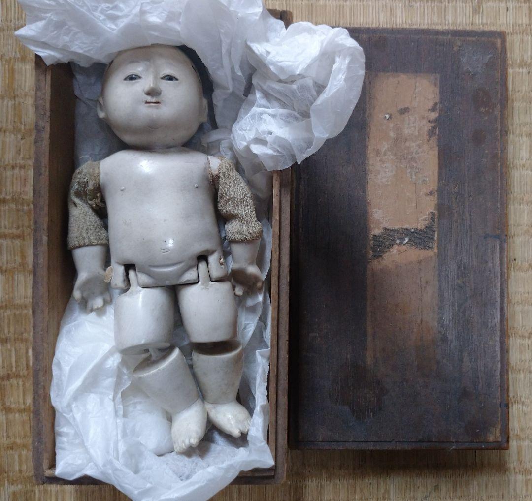 市松人形三つ折れ人形明治期難多し10号 37cm みつおれ人形おまとめ割引