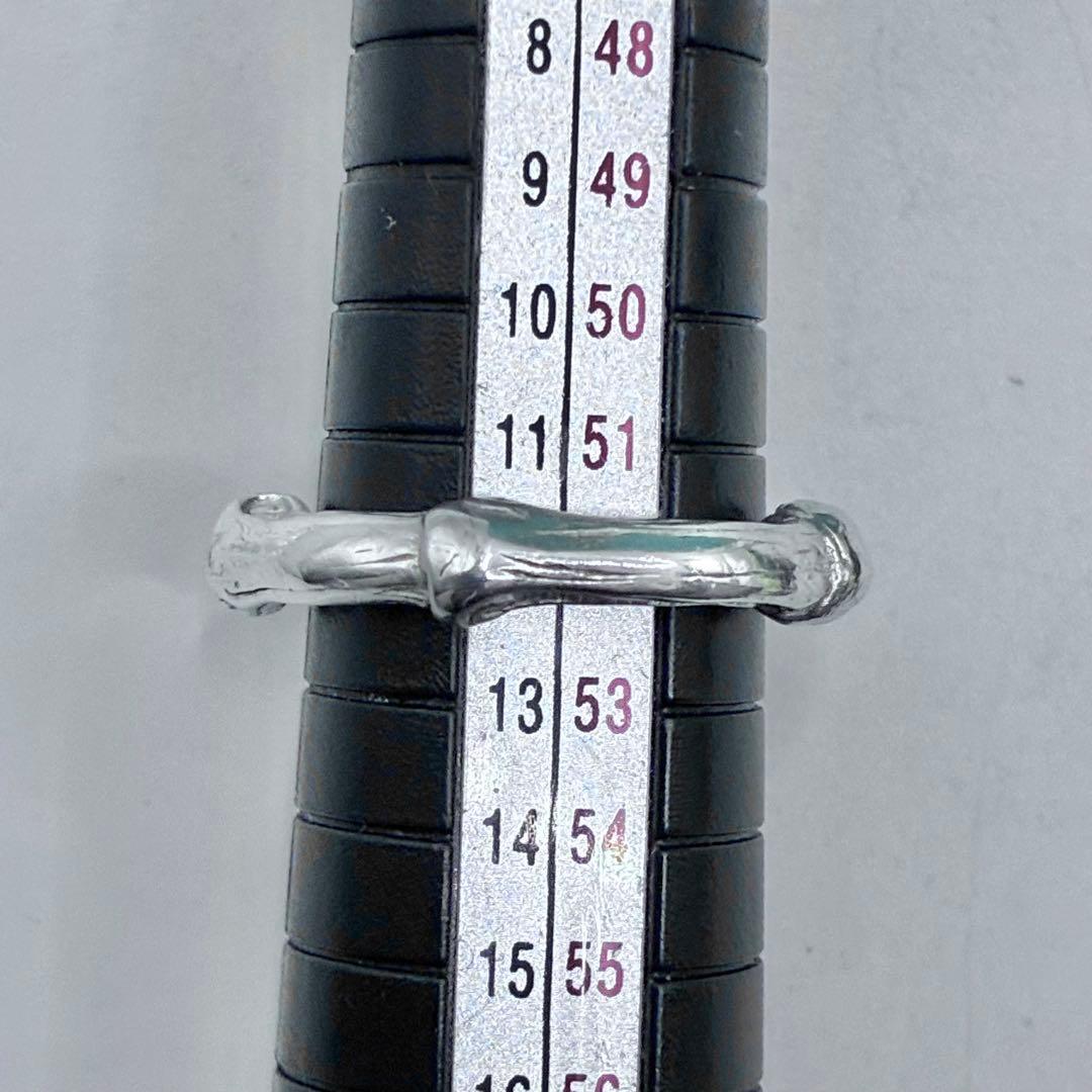 オールドティファニー　バンブー　ボーン　リング　12号　シルバー　竹モチーフ