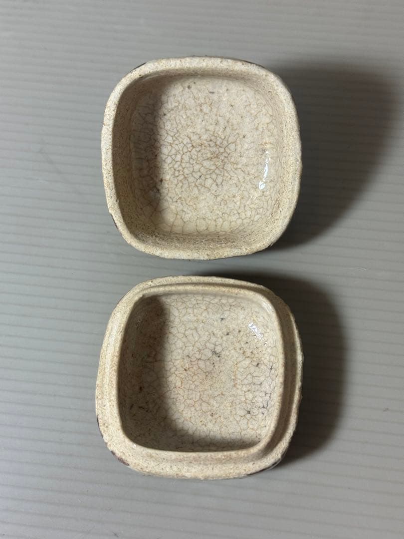 2149 茶道具 松本鉄山 織部 ハジキ香合 共箱 - メルカリ