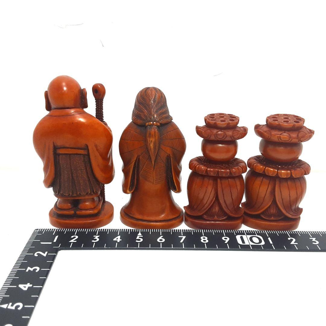 Y1239 最高級品 天然素材 妖怪造形彫刻 駒 30体 根付 在銘有