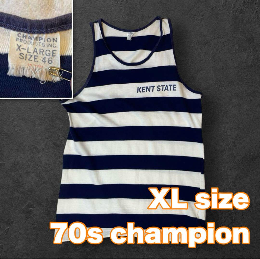 Champion チャンピオン ボーダー タンクトップ 70s USA製 Champion チャンピオン ボーダー タンクトップ 70s USA製