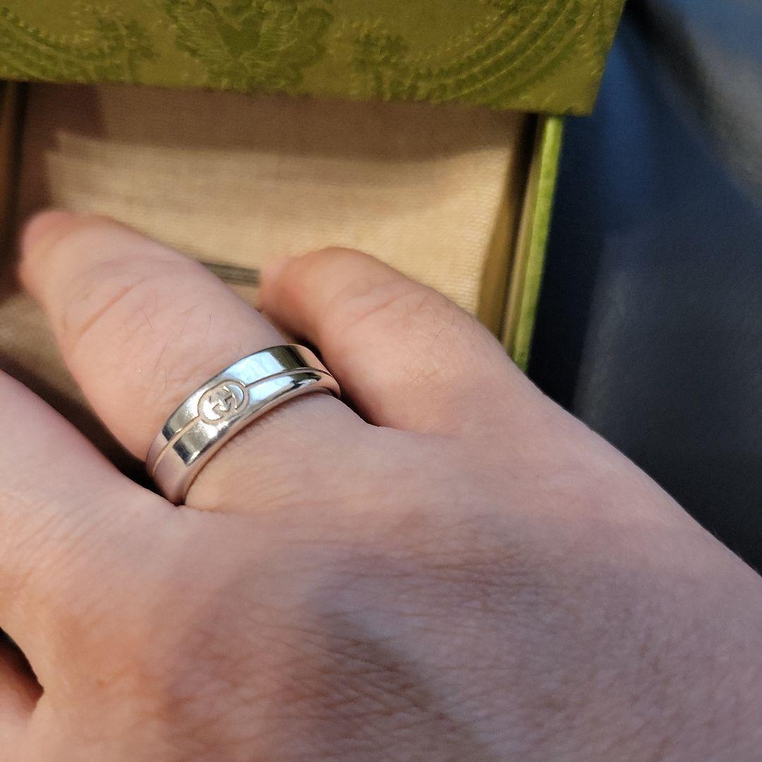 のり　　　GUCCI シルバーリング 専用ボックス付き　15号