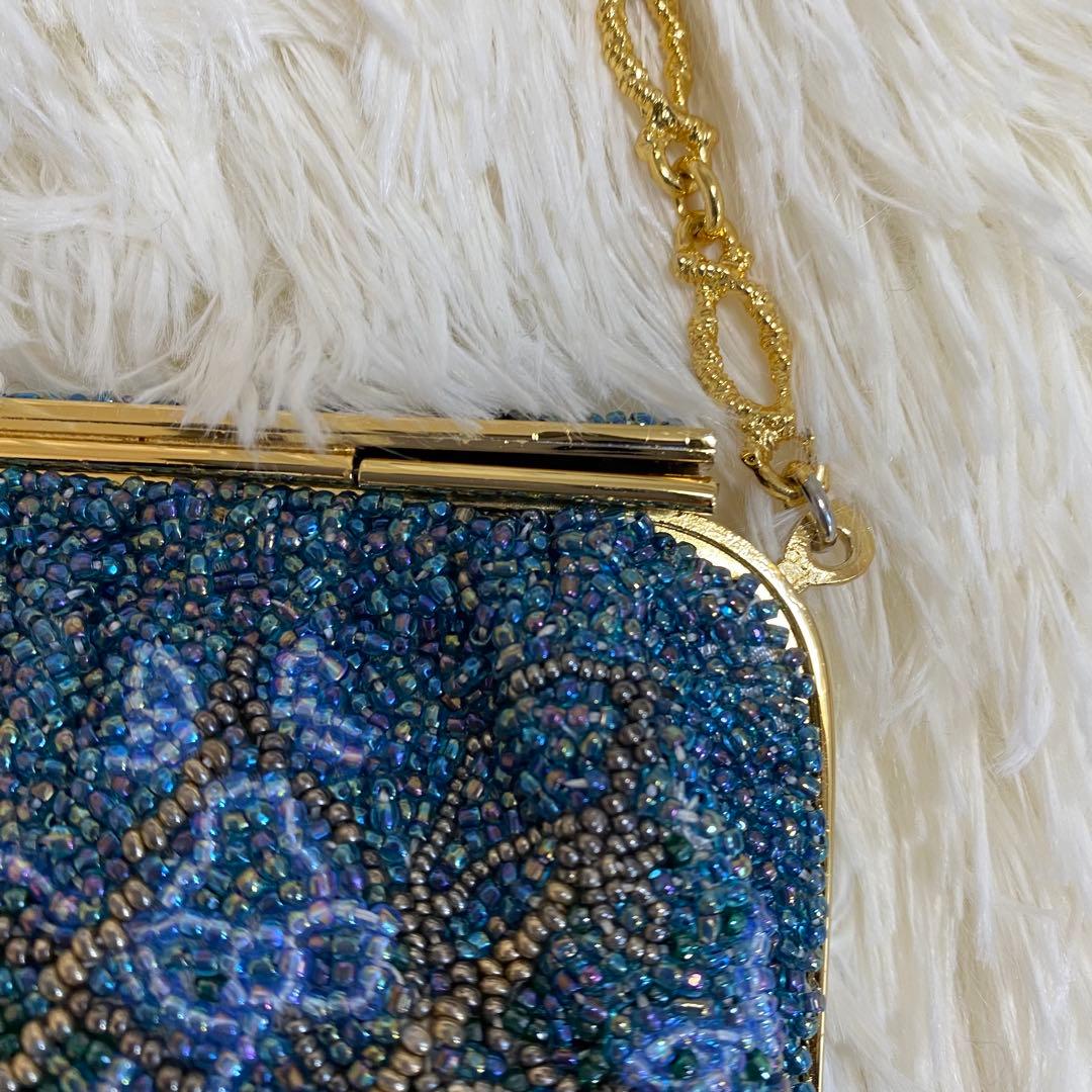 美品 Katsumi Tokyo かつみ ビーズ ハンドバッグ パーティバッグ