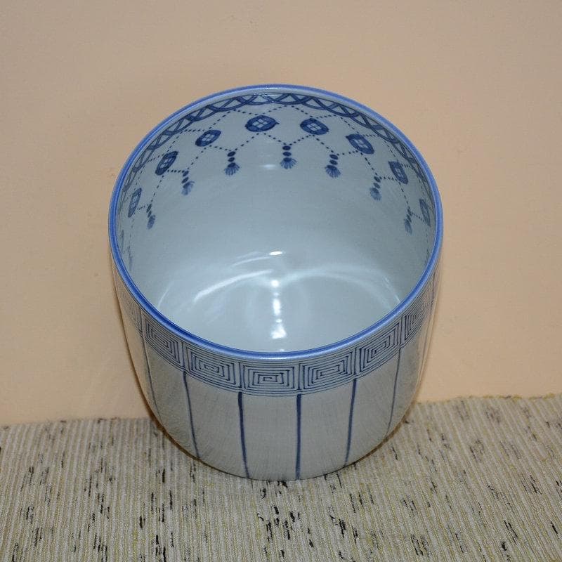 茶道具 水指 染付桶川水指 手塚祥堂 共箱 中古品 送料込み - メルカリ