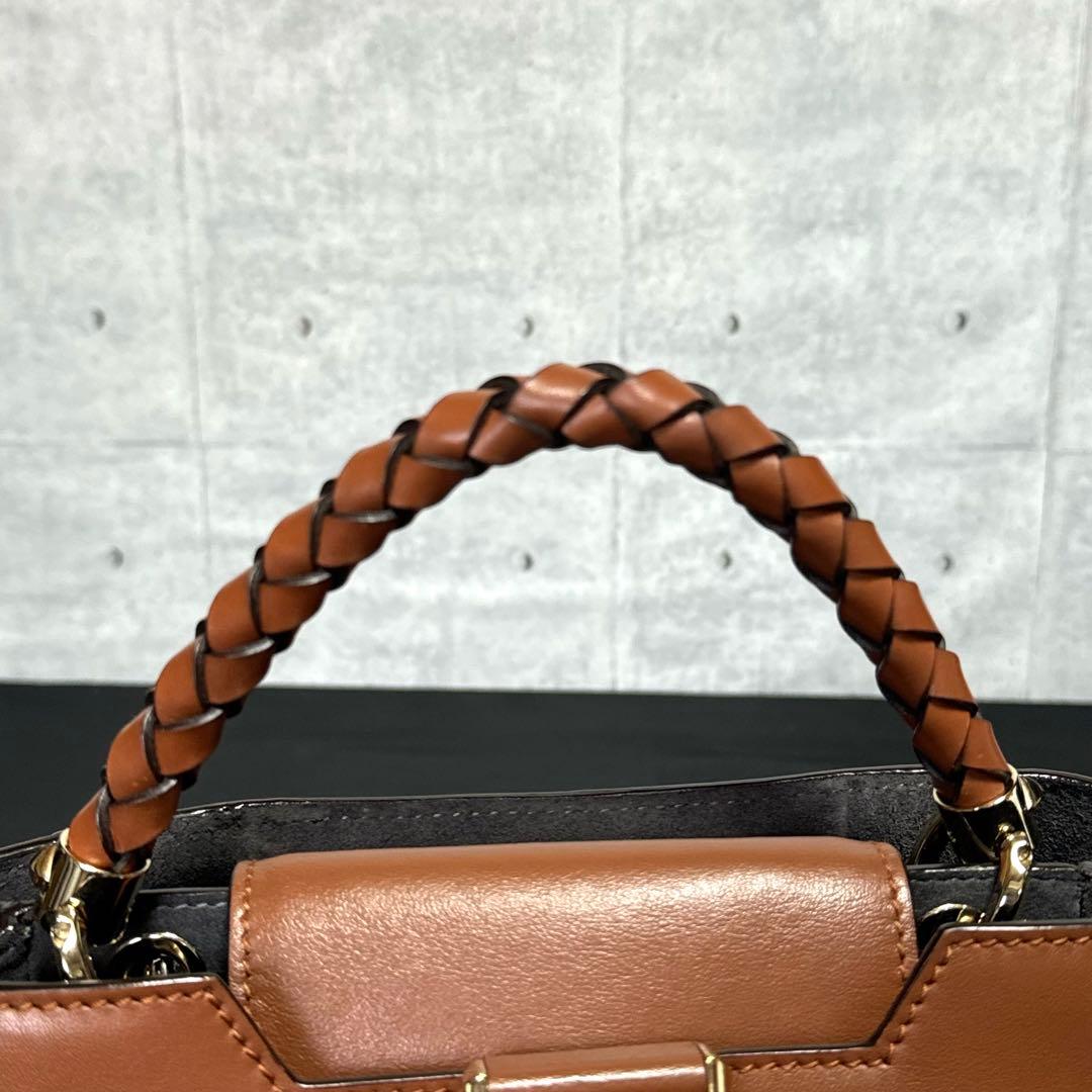 専用品JIMMY CHOO VARENNE キャメル 2WAYハンドバッグ