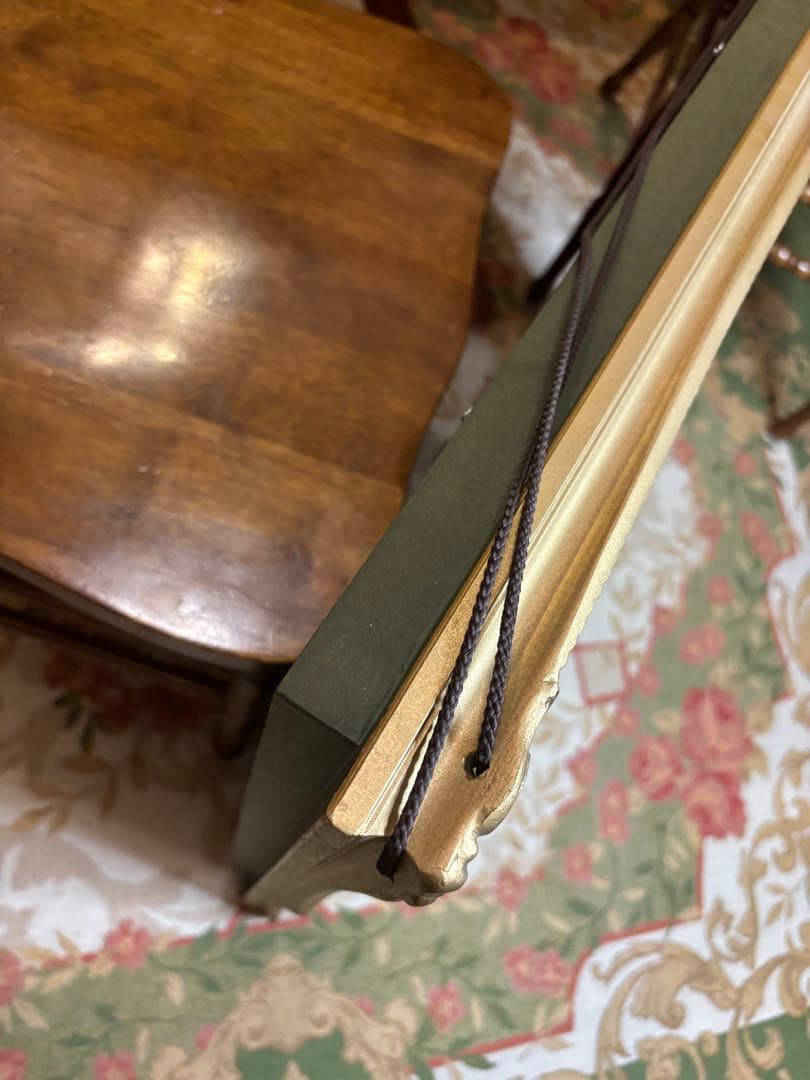 アンティーク絵画　パリの街並み　油彩画