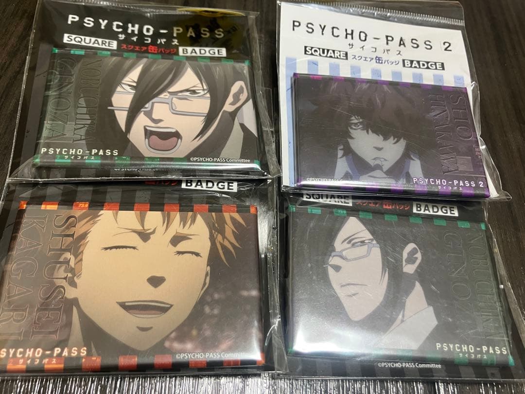 PSYCHO-PASS スクエア缶バッジ 4種セット - メルカリ