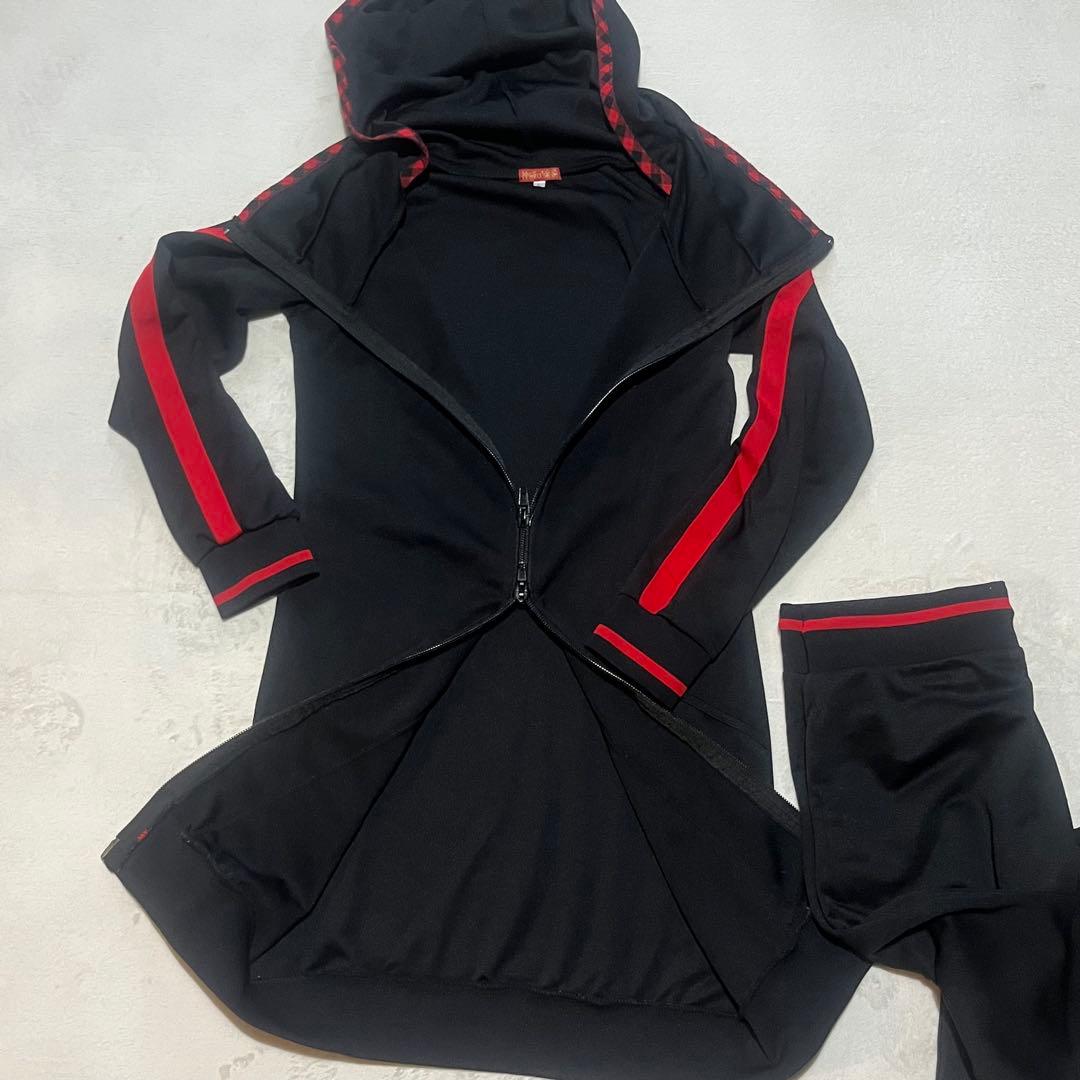 激レア✨GACKT 神威楽園 ツアージャージ上下 超ロング黒×赤 ユニ