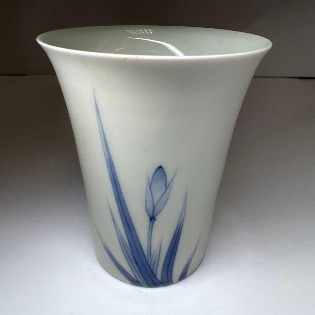 江戸中期　古鍋島染付碗　木箱付　高さ8.7㎝　東Y7-1104☆2Fタルニ