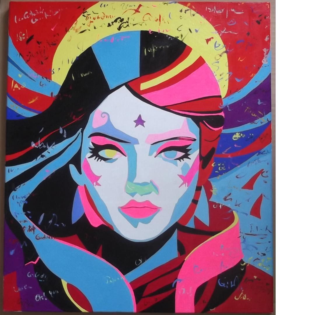 カブリオレ　真作２点　クリムゾン「Goddess is in Japan」