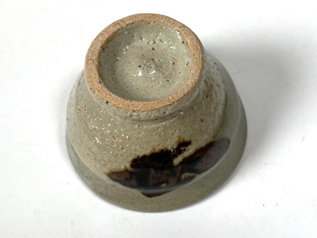 陶芸家　人間国宝　濱田庄司　浜田庄司　鉄絵　胴紐　盃　ぐい呑　酒器　共箱　益子焼