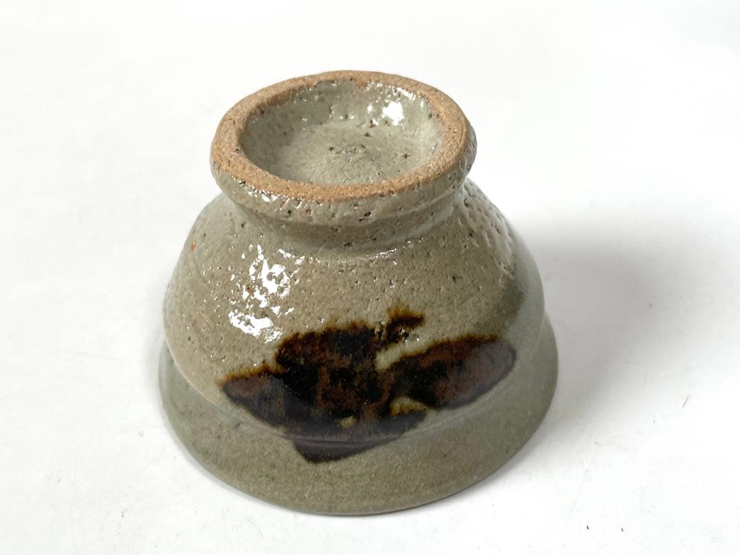 陶芸家　人間国宝　濱田庄司　浜田庄司　鉄絵　胴紐　盃　ぐい呑　酒器　共箱　益子焼