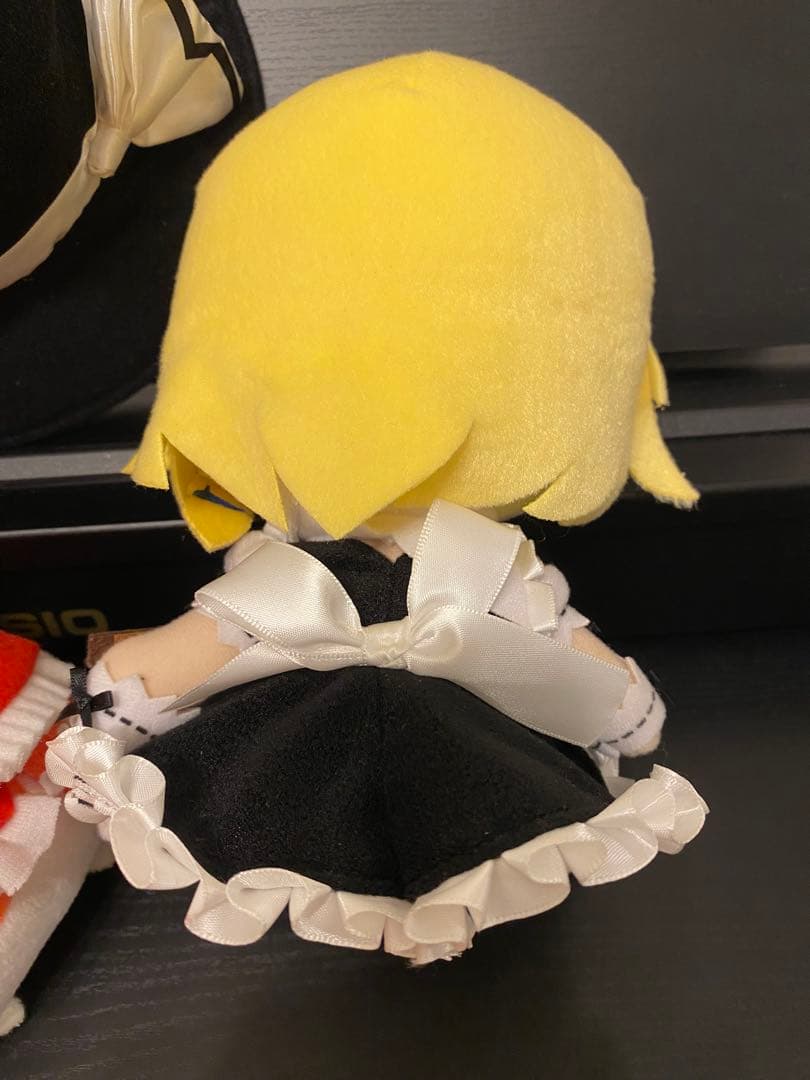 【中古20cm】東方Projectぬいぐるみふもふも霊夢　魔理沙　缶バッジセット