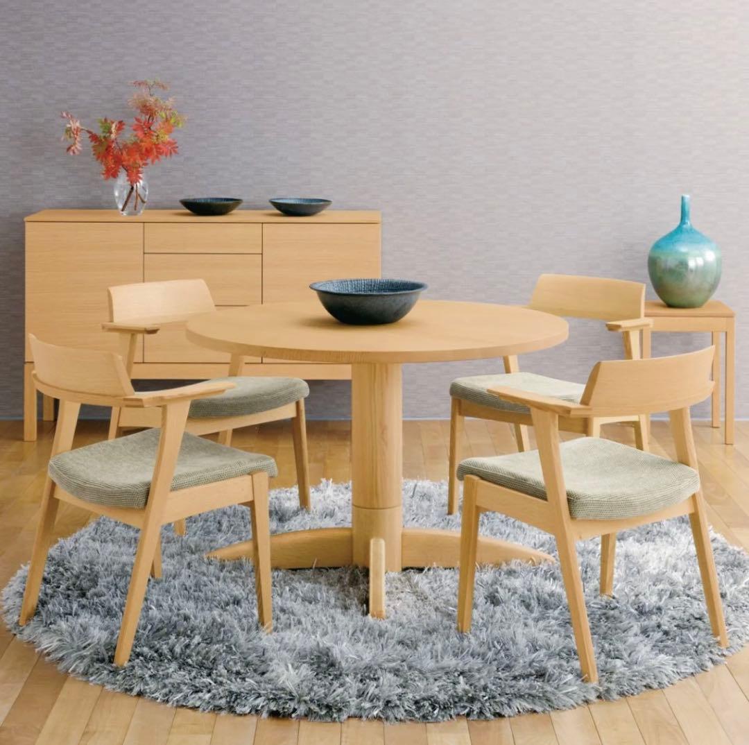 【柏木工】　丸テーブル　ダイニングテーブル