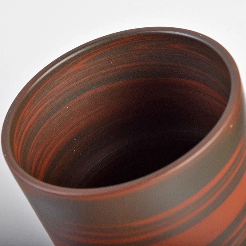 煎茶道具　常滑焼　小西洋平作　窯変　茶器　急須　煎茶碗　五客　共箱　MR9434