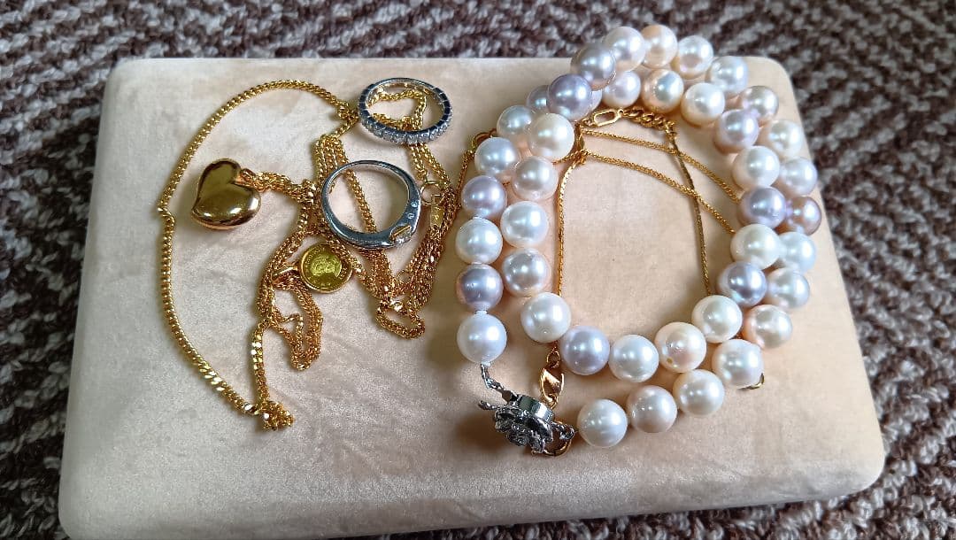 アクセサリー★ゴールドのネックレス★指輪★真珠のネックレス★K18ネックレス