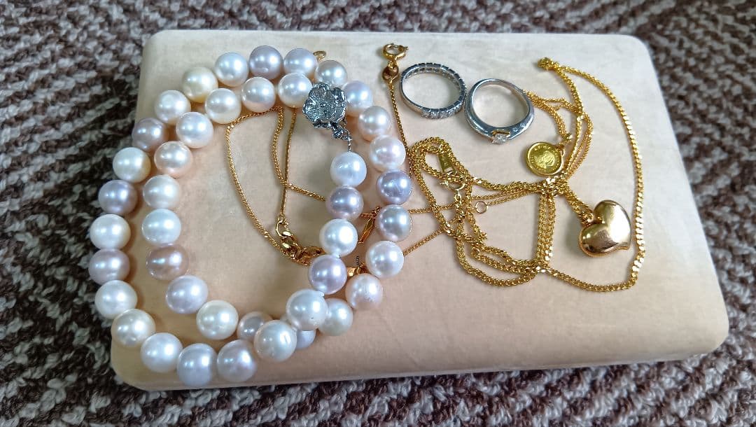 アクセサリー★ゴールドのネックレス★指輪★真珠のネックレス★K18ネックレス