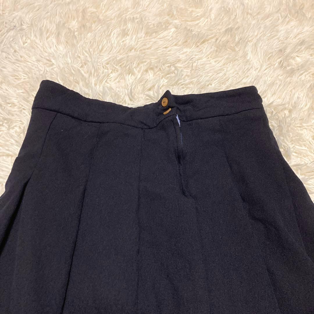 美品✨コムデギャルソン　コムコム　プリーツスカート　タック　フレア　膝下　S 黒