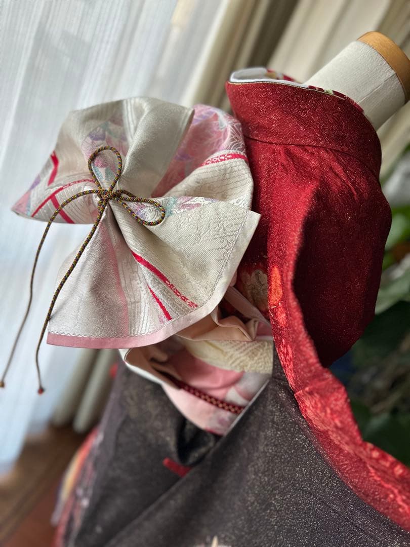 振袖フルセット 赤×金通し 辻ヶ花 絞り ぼかし染めIK