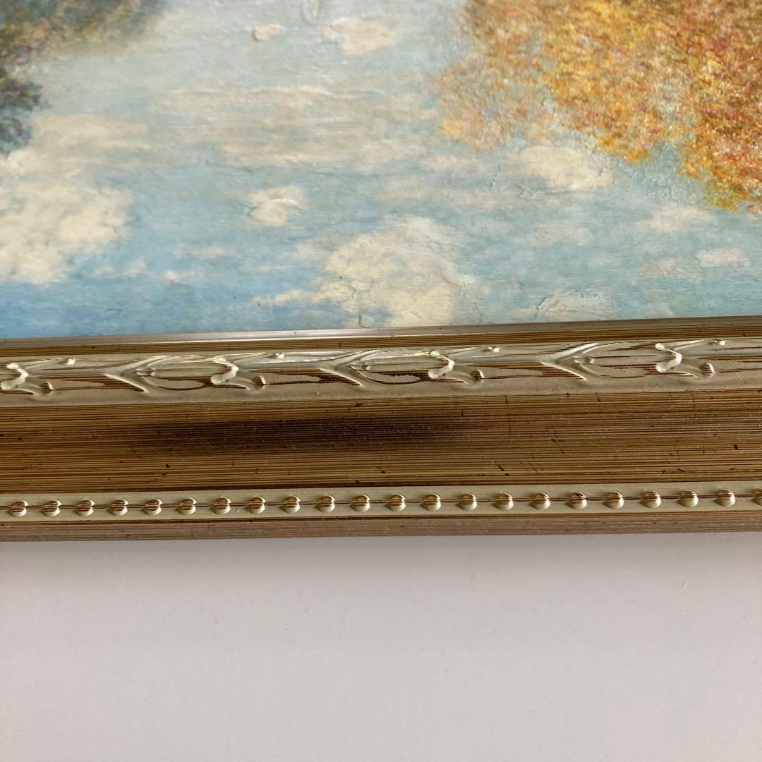 クロード・モネ「秋のアルジャントゥイユ」複製画　額入り世界名画　印象派　風景画