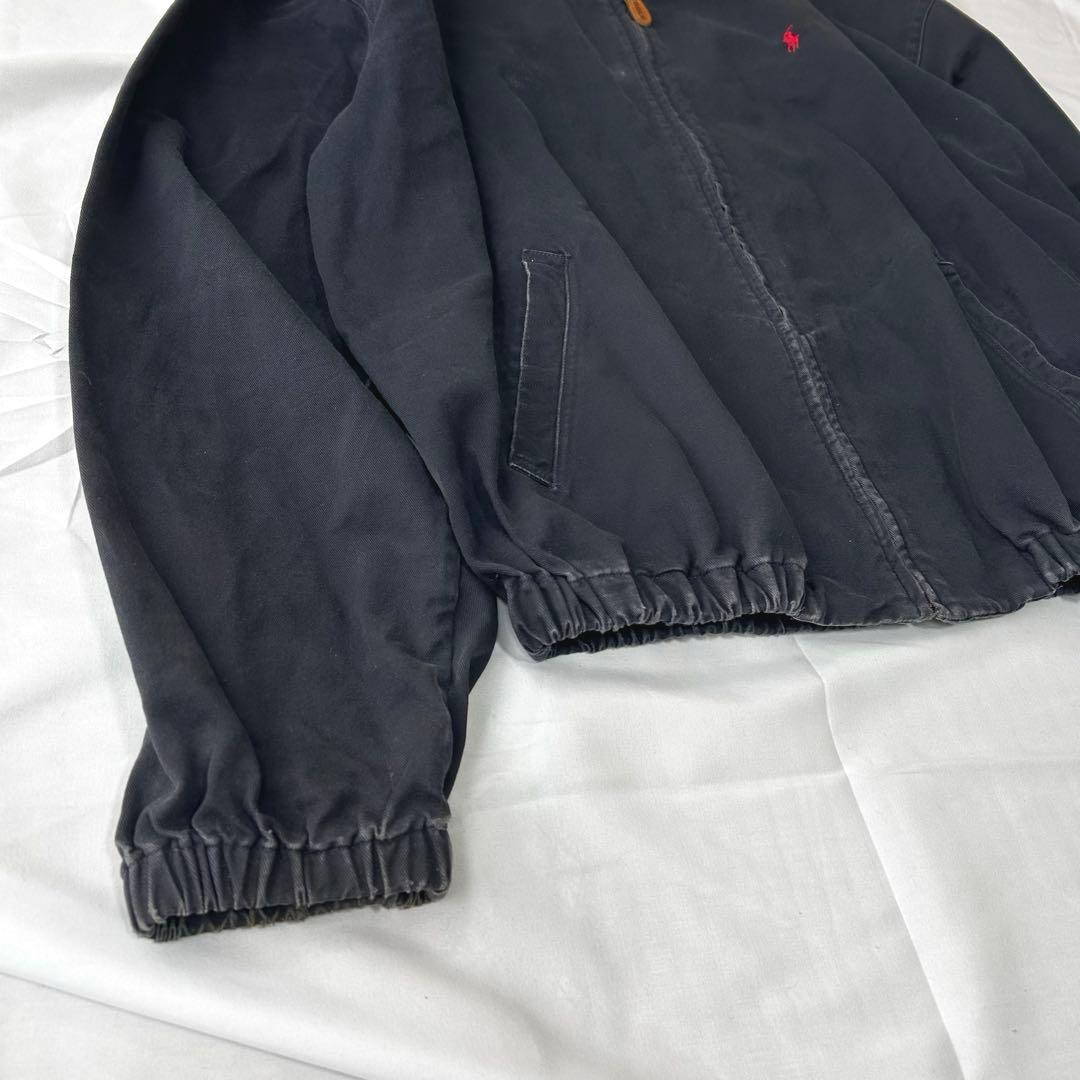 ラルフローレン 90s スイングトップ ネイビー L 胸元 ポニー 刺繍ロゴ
