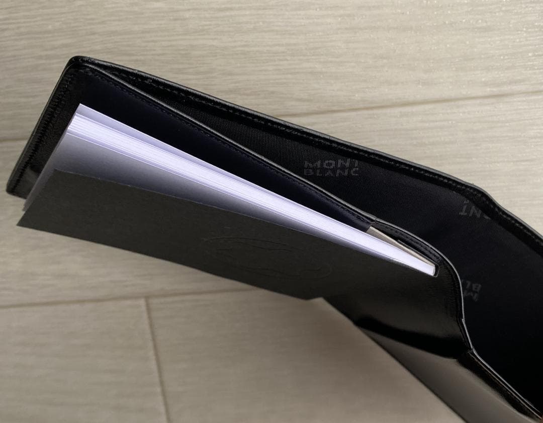 ドイツ製 モンブラン ノート 本革 レザー ブラック スモールサイズ