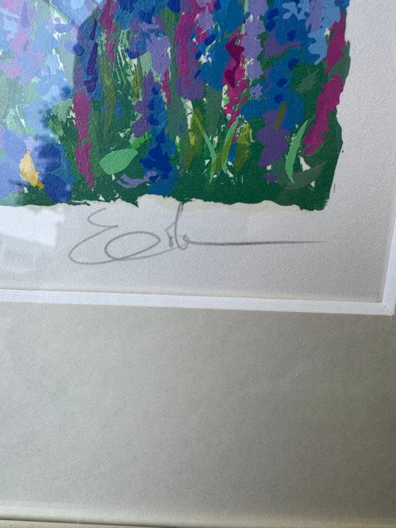 最終値下げ未使用 イーダ・ヴァリッキオ 絵画 【湖上のヨット】 シルク