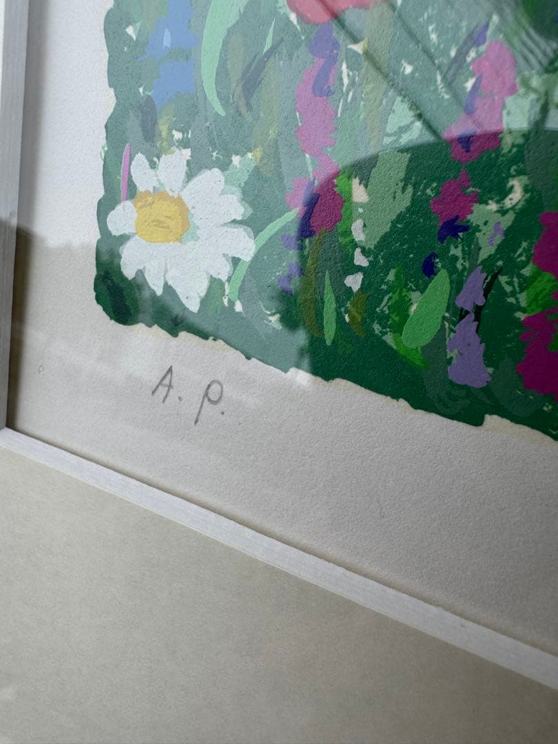 最終値下げ未使用 イーダ・ヴァリッキオ 絵画 【湖上のヨット】 シルク