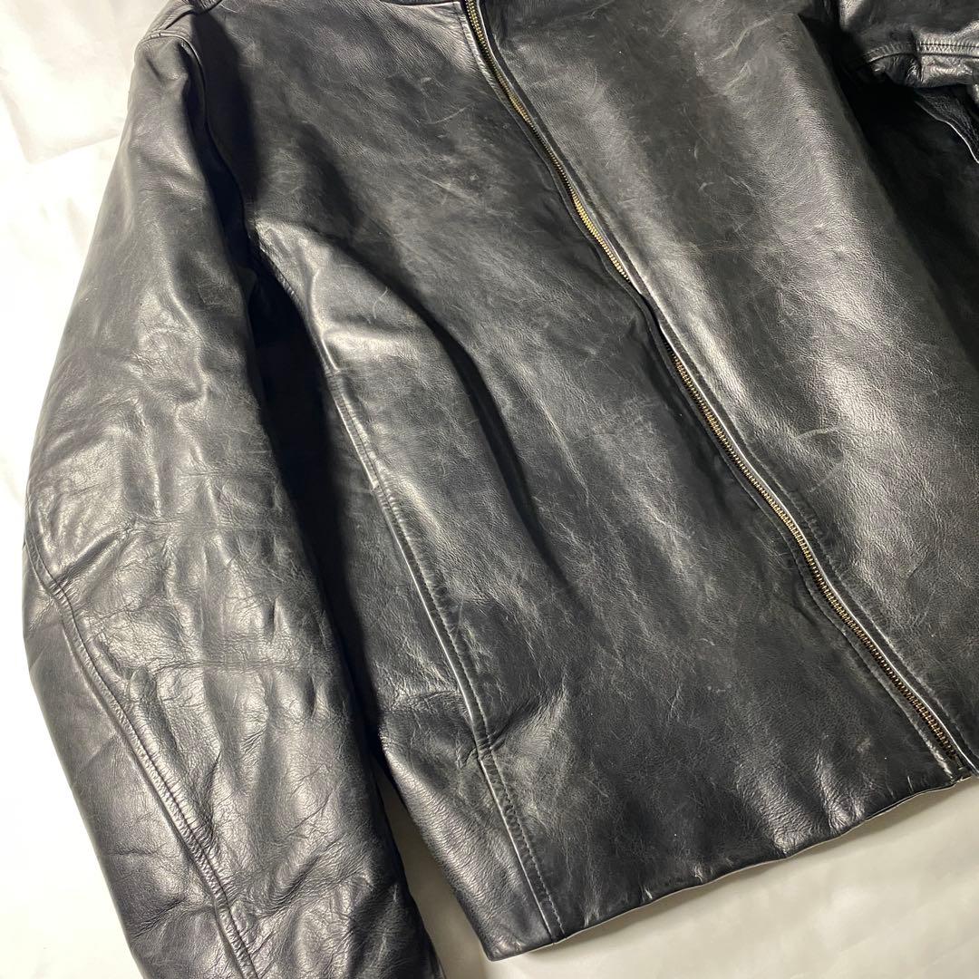 00s Gap Leather Jacket Black Y2K