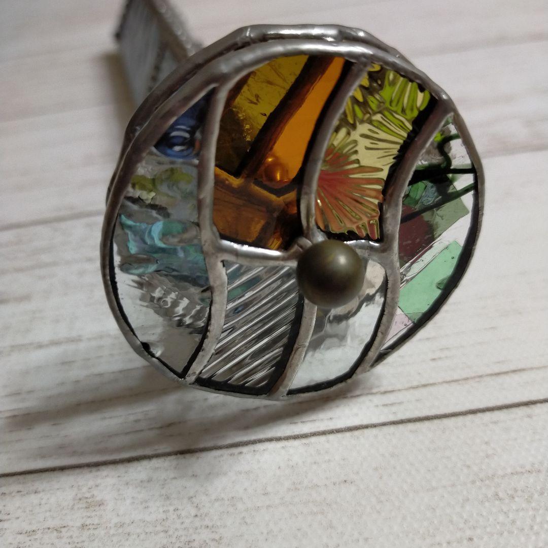 ステンドグラス万華鏡 ホイールスコープ アンティーク カレイド