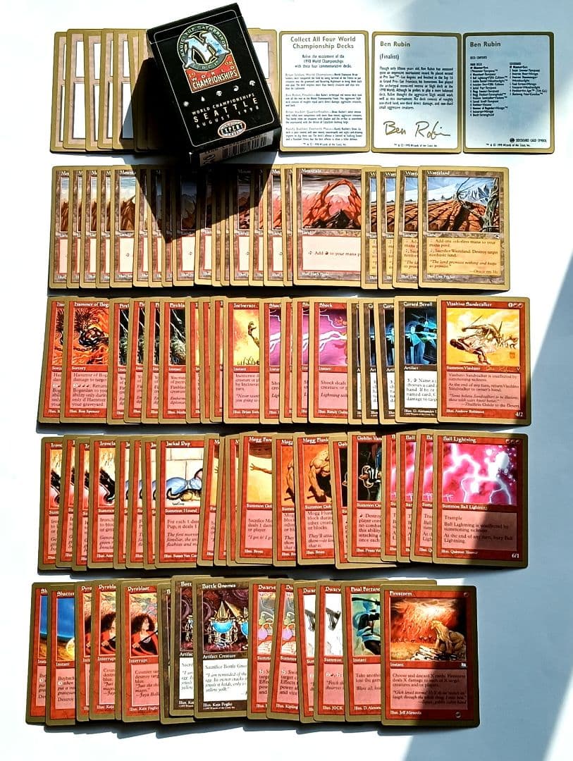 MTG】1998 Ben Rubin ワールドチャンピオンデッキ - メルカリ