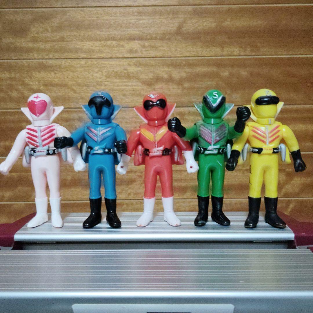 貴重】秘密戦隊ゴレンジャー フィギュア 5体セット当時物