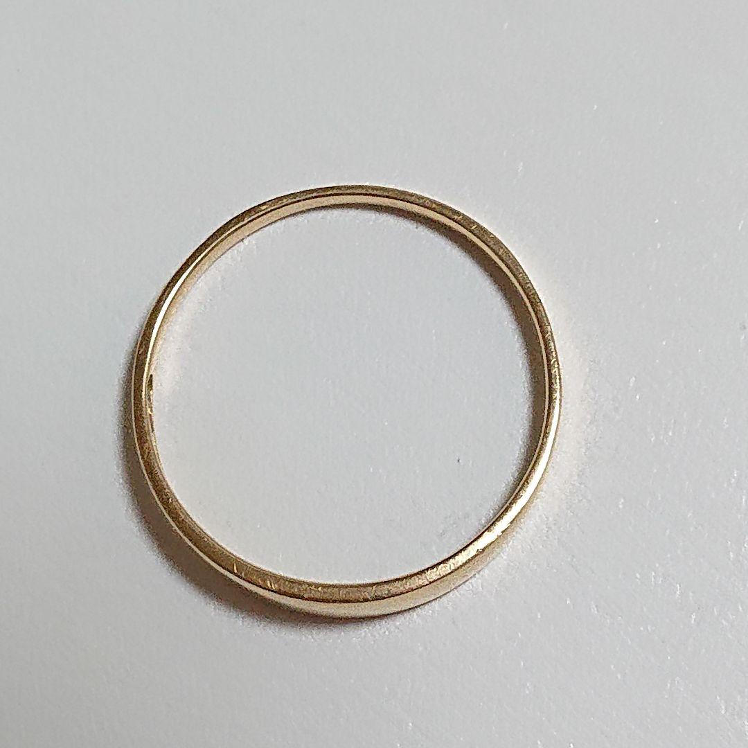 k18 シンプル イエローゴールド 地金 リング 指輪 14号 18金