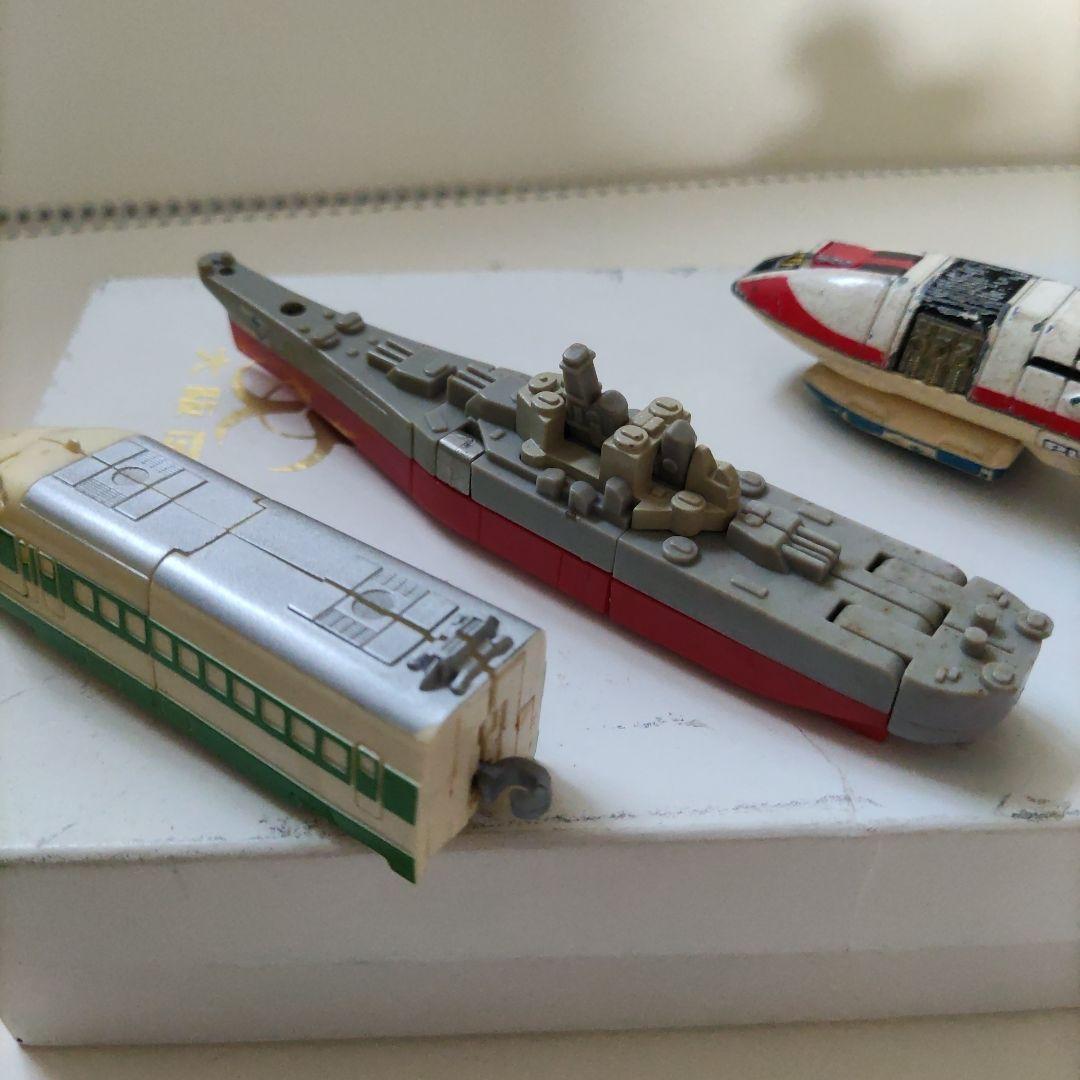 マシンロボ、ポピーミニカーセット 4点 車両 船 バイク