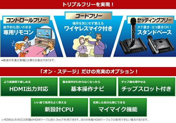 オンステージ カラオケ HDMI対応 PK-NE01W 900曲内蔵　美品