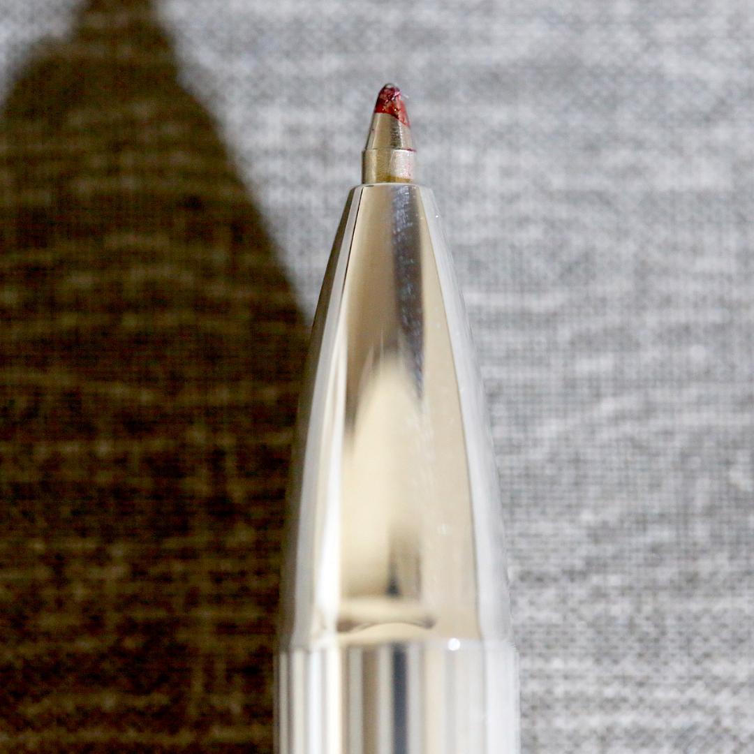 【美品】プラチナ ダブルアクション スターリングシルバー ボールペン シャープ