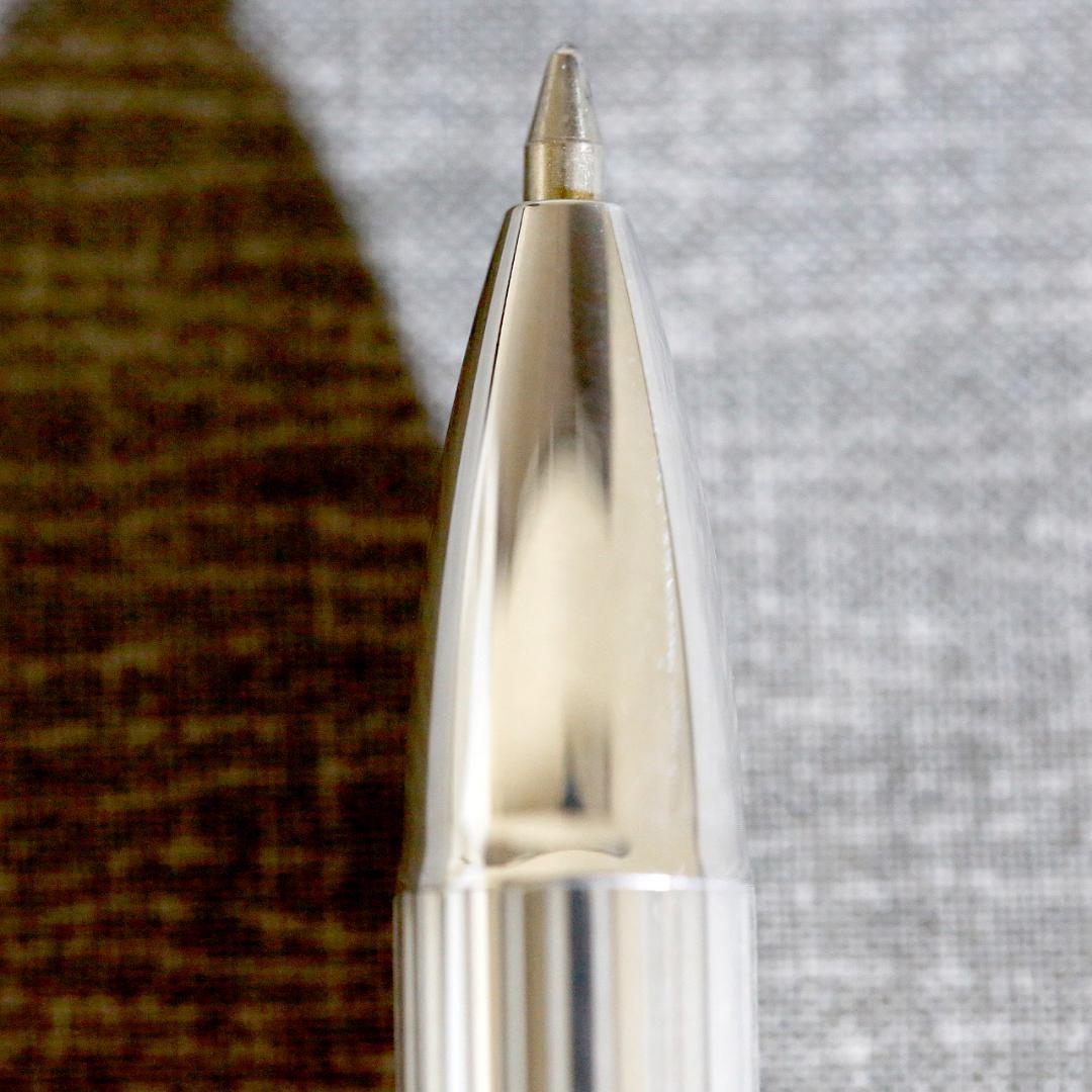 【美品】プラチナ ダブルアクション スターリングシルバー ボールペン シャープ