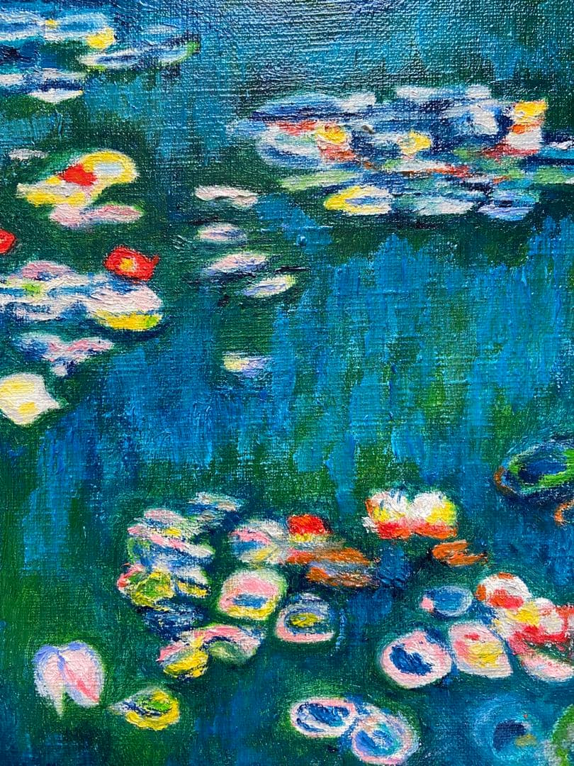 モネ　肉筆手描きの油絵模写画　睡蓮