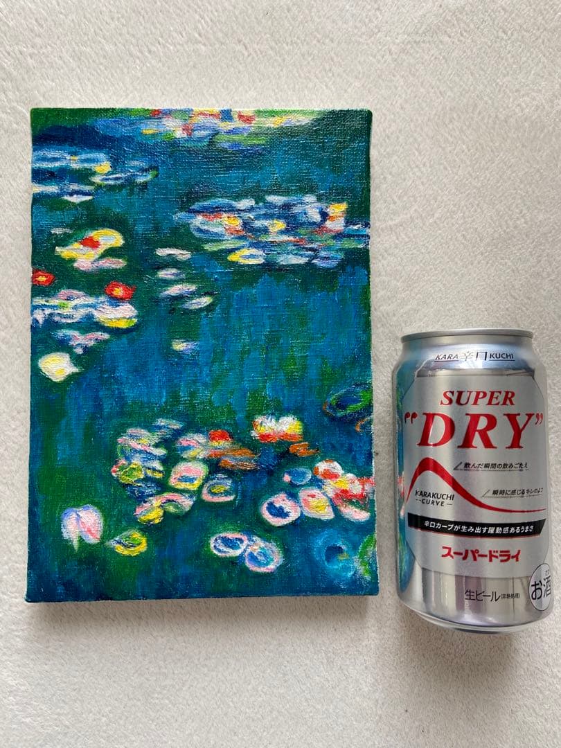 モネ　肉筆手描きの油絵模写画　睡蓮