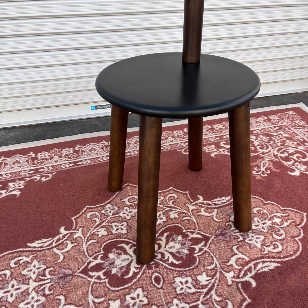 umbra アンブラ ◾️スツール付き 木製ポールハンガー 黒ブラック