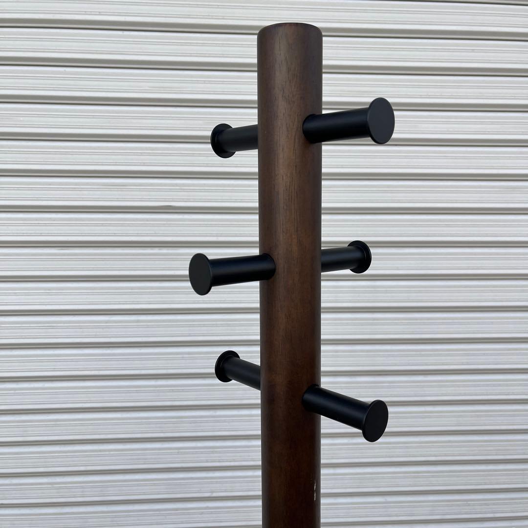 umbra アンブラ ◾️スツール付き 木製ポールハンガー 黒ブラック