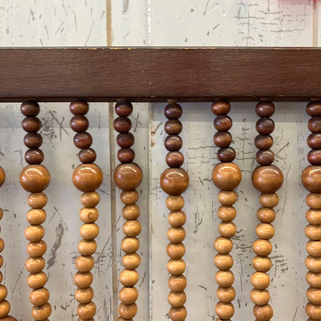 昭和レトロ 木製 ビーズのれん 玉すだれ 暖簾 ビーズカーテン 飾り