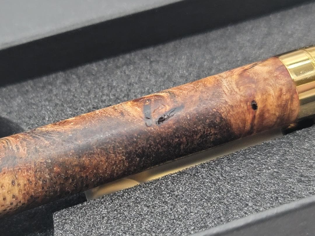 新品　こぶた工房　極上花梨瘤　スタビ　金金具　シャープペンシル0.5