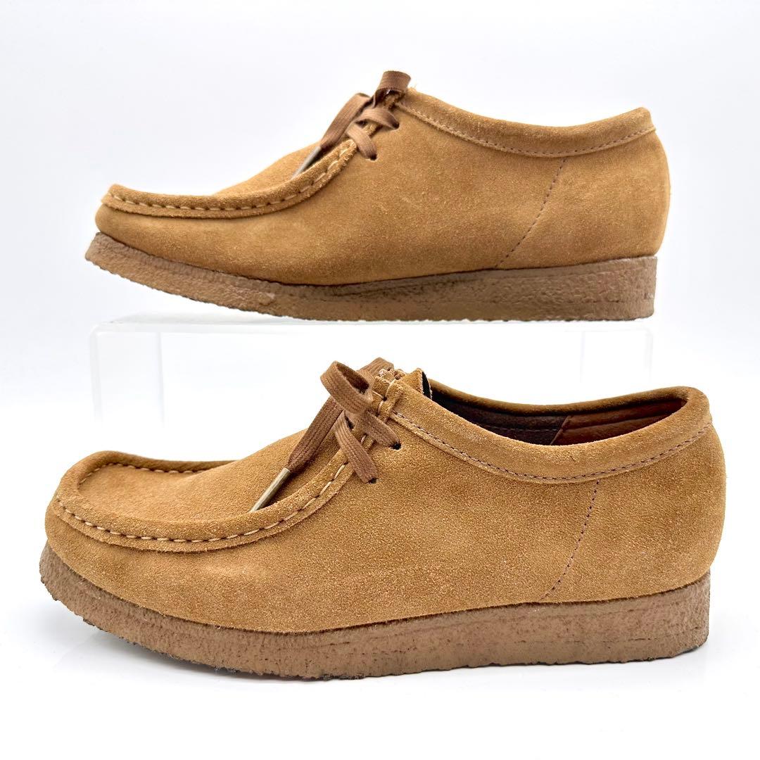 【美品】クラークス ワラビー ブラウン スエード モカシン UK8