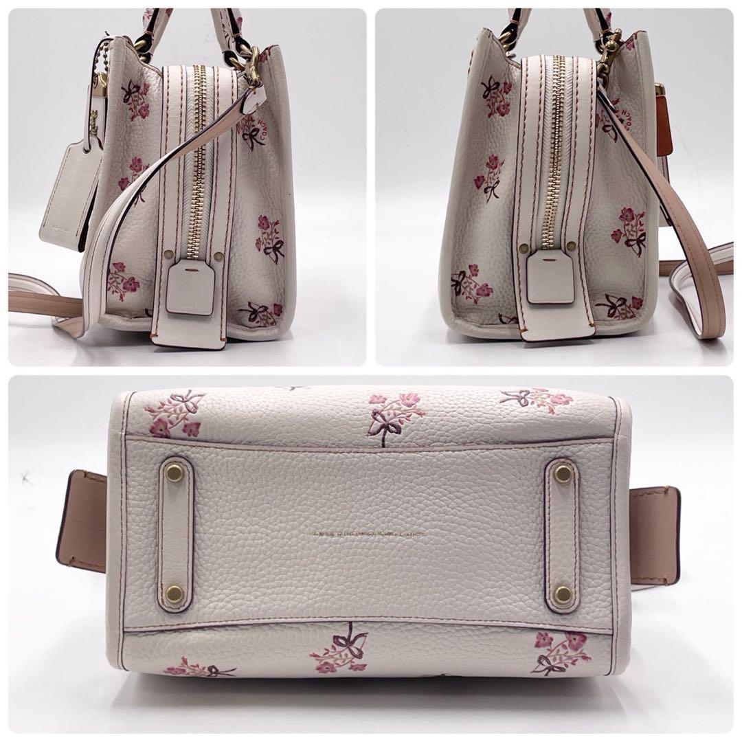 超極美品● COACH コーチ ローグ25 2way ハンドバッグ 花柄 レザー