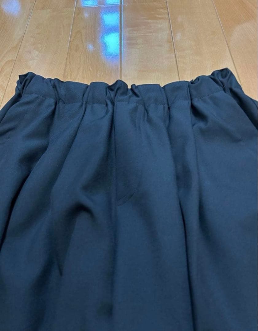 mizuiro ind ワイドカーゴパンツ イージーパンツ　ブラック